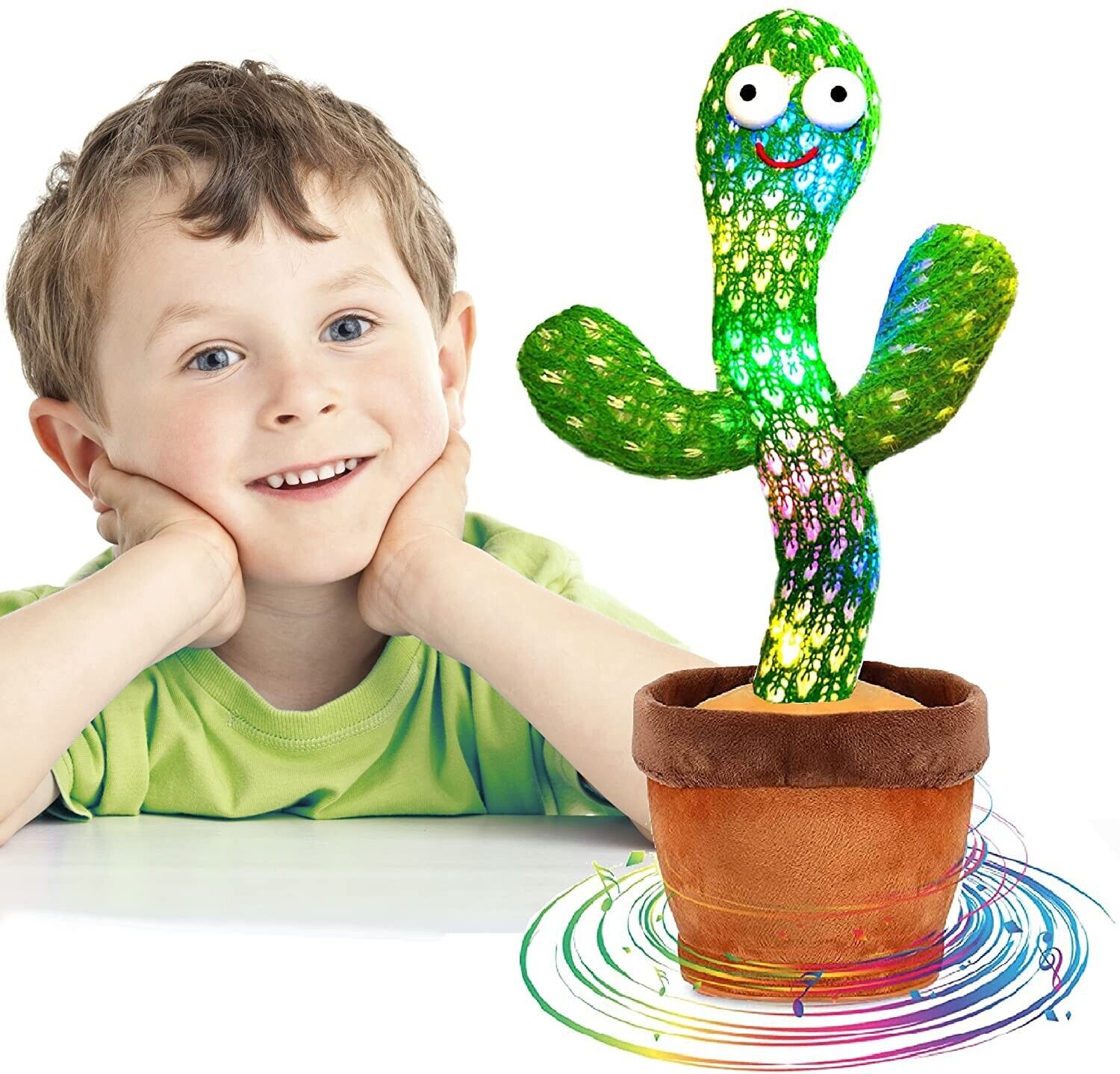 Dancing Cactus Plush Toy Doll Electronic Recording Shake With Song Funny Gift US