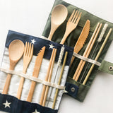 Bamboo Cutlery Set – Zero Waste Reusable Washable Utensils