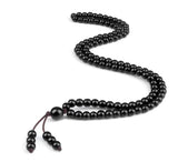 Men's Natural Stone Malachite Beaded Necklace – 108 Beads