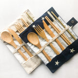 Bamboo Cutlery Set – Zero Waste Reusable Washable Utensils