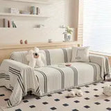 Soft Chenille Sofa Throw – Cozy Washable Cover with Tassels