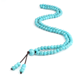 Men's Natural Stone Malachite Beaded Necklace – 108 Beads