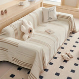 Soft Chenille Sofa Throw – Cozy Washable Cover with Tassels