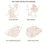 Soft Chenille Sofa Throw – Cozy Washable Cover with Tassels