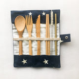 Bamboo Cutlery Set – Zero Waste Reusable Washable Utensils
