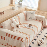 Soft Chenille Sofa Throw – Cozy Washable Cover with Tassels