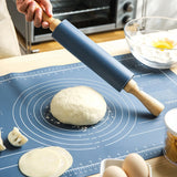 Non-Slip Rolling Pin and Non-Stick Mat – Large Baking Set
