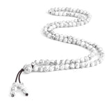 Men's Natural Stone Malachite Beaded Necklace – 108 Beads