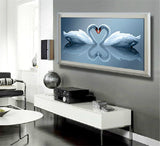 5D Diamond Painting Swan Heart Wall Decor – DIY Art Kit