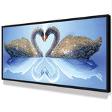 5D Diamond Painting Swan Heart Wall Decor – DIY Art Kit